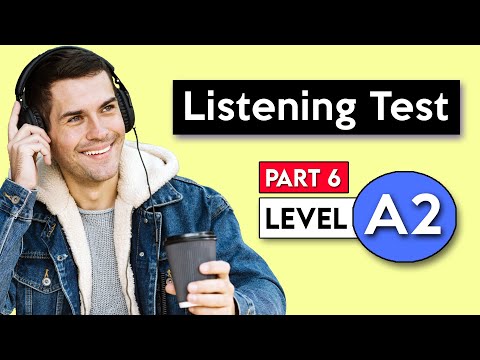 A2 Listening Test - Part 6 | English Listening Test