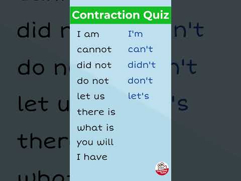 Mixed Contraction Quiz - English Grammmar #shorts