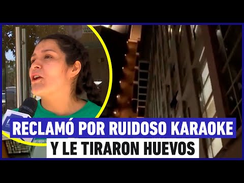 Lanzan huevos a vecina que reclamó por ruidoso karaoke en Estación Central