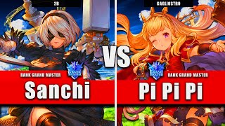 GBVSR ▰ Sanchi (2B) VS Pi PI PI (Cagliostro) | High Level Gameplay