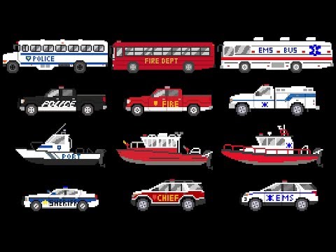 Emergency Vehicles 3 - Rescue Buses & Trucks - Fire, Police & Ambulance - The Kids' Picture Show