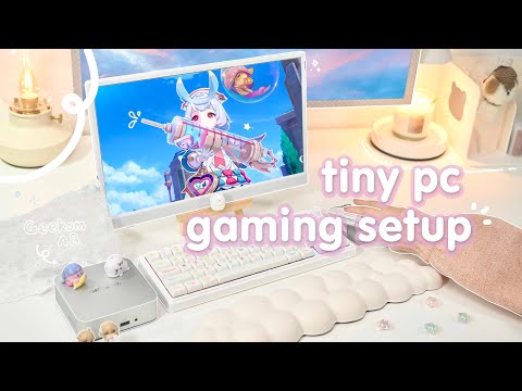 🍬a tiny and cute (powerful) pc gaming setup | Geekom A8 | Mac mini | Genshin | Elden Ring 32GB 2TB