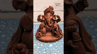 Reverse Play⏮️Full Video☝️☝️Eco Friendly Ganpati Ji Idol Making With Clay 🙏💕🥥🌺 Ganpati Bappa Morya🙏🙏