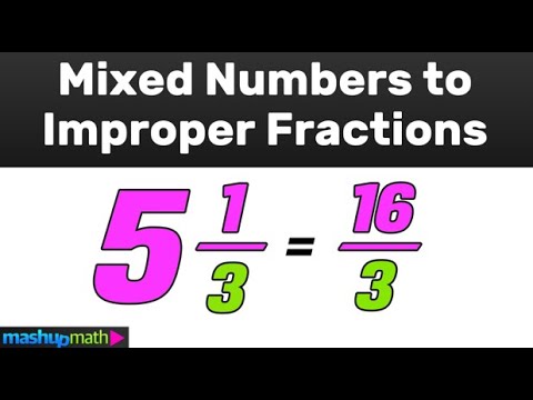 Mixed Numbers to Improper Fractions Example