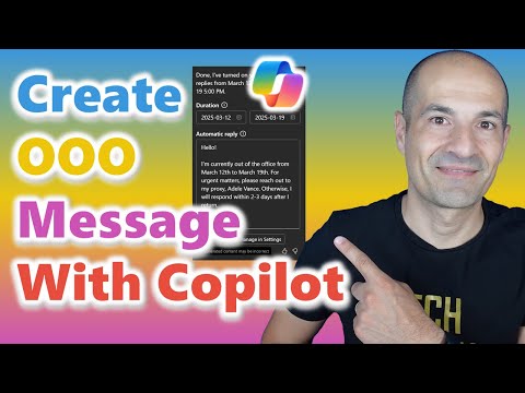 How to create out of office messages using Copilot