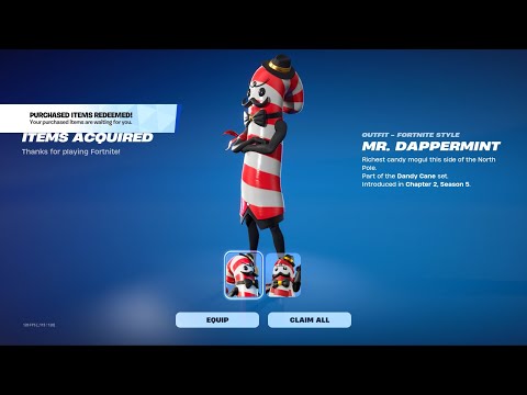 Getting the Mr. Dappermint skin for free in Fortnite!