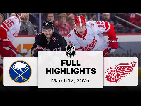 NHL Highlights | Sabres vs. Red Wings | March 12, 2025