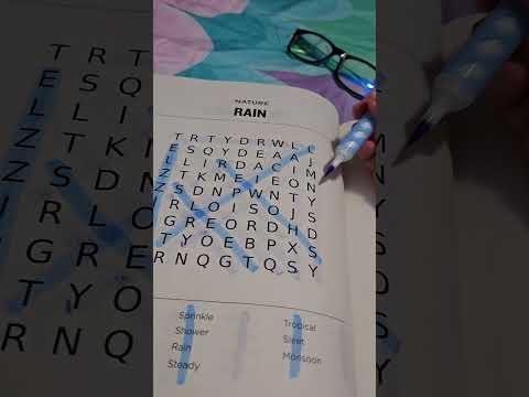 Nat (me) {off-screen} doing Rain Word Search