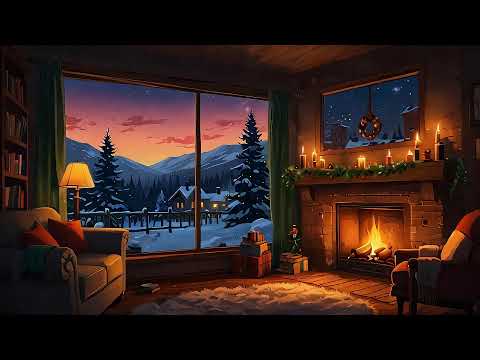 🔥Cozy Fireplace Ambiance & Lofi Piano Music | Relaxing Study and Chill 🔥