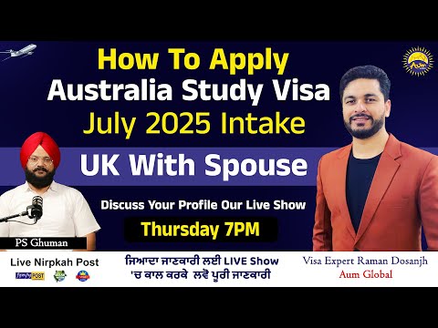 How To Apply Australia Study Visa July Intake | UK With Spouse | More Info For Study Abrod live 7pm