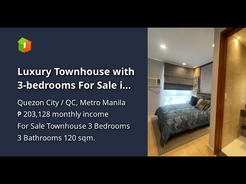 Luxury Townhouse with 3-bedrooms For Sale in Quezon City