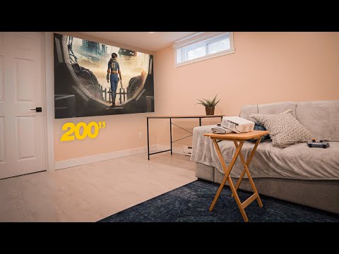 BEST Under $200 Budget Projector Bedroom/Living Room Setup! (Goodbye 4K TV?!)