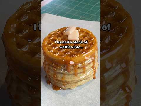 waffles and epoxy resin? Unique glowing lamp DIY