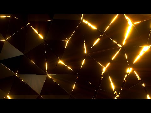 Geometric Neon Gold Triangular Background video | Footage | Screensaver