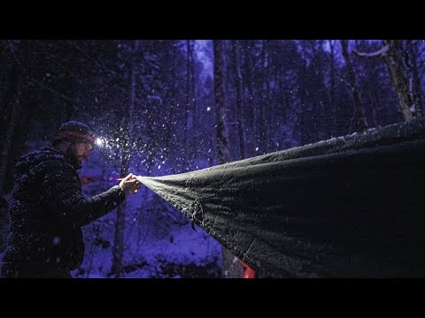 Frozen River Canoeing | Camping Without a Tent in the Snow