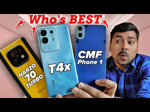 vivo T4x 5G vs CMF phone 1 vs Realme NARZO 70 Turbo - Best  Phone Under ₹15,000