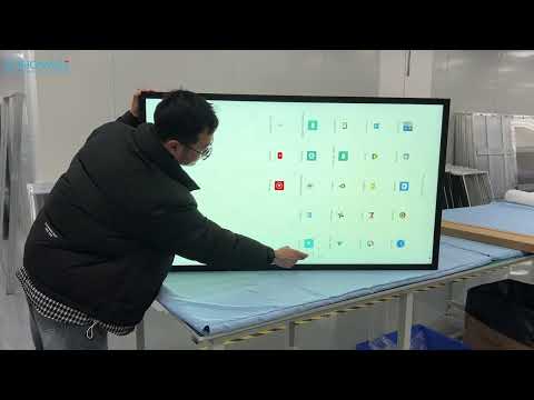 IP66 super slim outdoor display touch test video