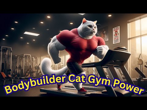 Bodybuilder Cat Gym Power | Funny Cat Video | Cute Cat Meow Gym Story #cat #catvideos