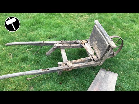 Antique Wooden Wheelbarrow Restoration