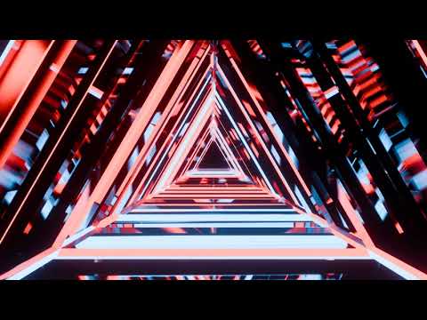 Infinite Neon Crystal Triangular Loop | 4K Relaxing Screensaver