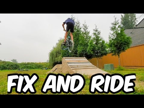 Fixing and riding my back yard jump