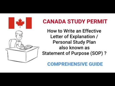 SOP CANADA Study Permit- Effective Letter of Explanation/Personal Study Plan/Statement of Purpose