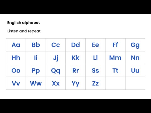 English Alphabet - listen, repeat, and listening quiz