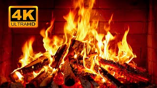 FIREPLACE 4K 🔥 Fireplace video with Burning Logs & Fire Sounds. Christmas Fireplace