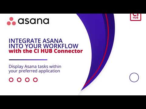 Integrate asana into your workflow with the CI HUB Connector