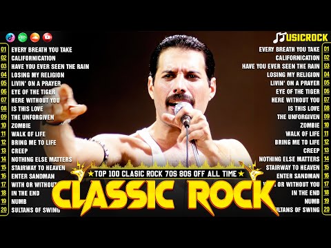 Classic Rock Songs 70s 80s 90s Full Album -  Queen, ACDC, Nirvana, Led Zeppelin, Bon Jovi, Aerosmith