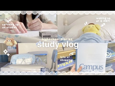 STUDY VLOG ep. 1 🐰🖇️ : catching up with studies after summer, school projects w classmates, shopping