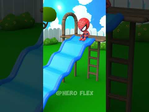 Lil Spidey's Infinity Slide 😂 #funnyanimation #blenderanimation