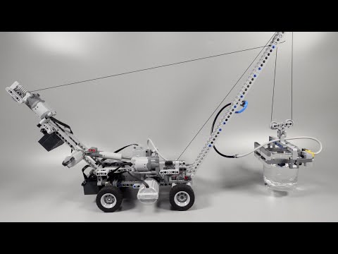 Lego Robot moves a FULL Glass of Water