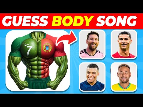 LIVE 🔴Guess Body, Numer, Club and SONG 💪🏋️‍♂️ Guess Football Player by Song: CR7 Song, Messi Song