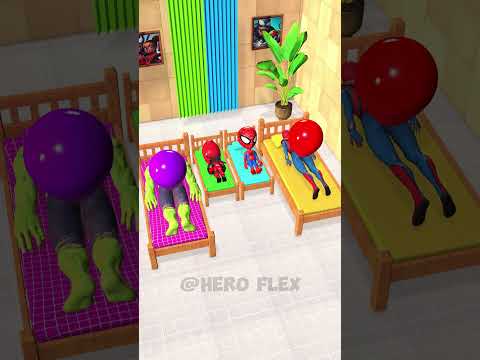 Lil Spidey Vs Lil Pool Weird Competition 😂 #funnyanimation #blenderanimation