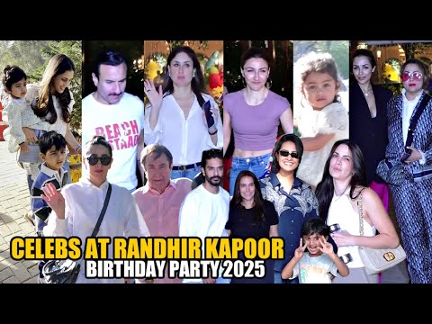 Kareena Kapoor Father Randhir Kapoor Birthday Party | Karishma, Saif, Malaika, Natasa, Shloka, Raha