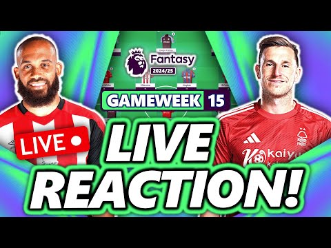 FPL GAMEWEEK 15 REACTION STREAM! | Fantasy Premier League 24/25