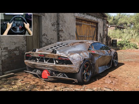 Rebuilding Lamborghini Sesto Elemento Forza Horizon 5 Logitech G29 Stering Wheel Gameplay