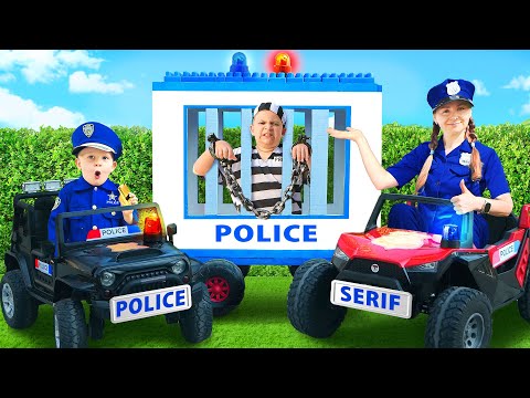 Oliver and Mom play Cop - Police Adventure Compilation