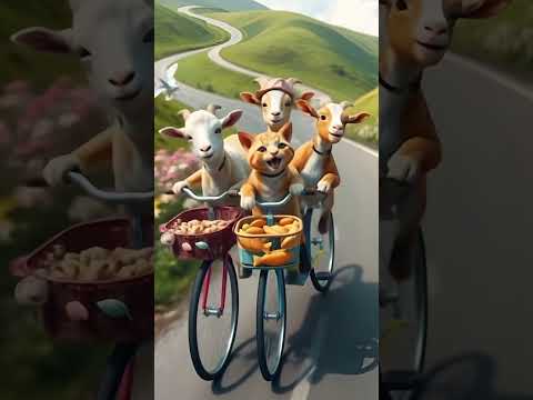 Cute animals are cycling #story #cute#kids#foryou#follow#kidssong#kidssong#animation#fyp#funny#love