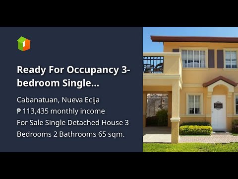 Ready For Occupancy 3-bedroom Single Detached House For Sale in Cabanatuan Nueva Ecija