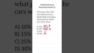 ASVAB/PiCAT Arithmetic Reasoning Practice Test Q: Percents/Fractions #acetheasvab with #grammarhero