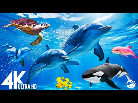 Aquarium 4K VIDEO (ULTRA HD) 🐠 Beautiful Coral Reef Fish - Relaxing Oceanscapes ( 4K Ultra HD )