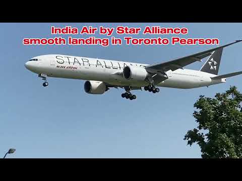 Air India by Star Alliance landing in Toronto Pearson #indiaairlines #staralliance #aviation