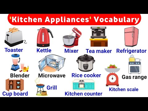 Kitchen Appliances & Gadgets Vocabulary | Kitchen Vocabulary | Vocabulary with sentence