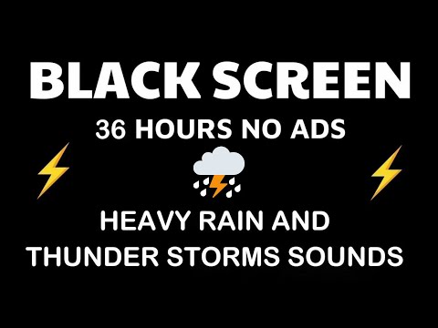 Calming Thunder Rain Sound _ Black Screen for Insomnia Relief