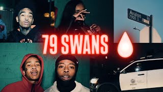 LA’s Most Hated 79 Swans Hood | Young Slo-Be Had On All His Chains Over Here & Police Patrolling