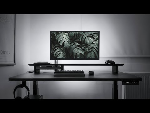 Minimalist Work From Home Desk Setup  - Matte Black Everything