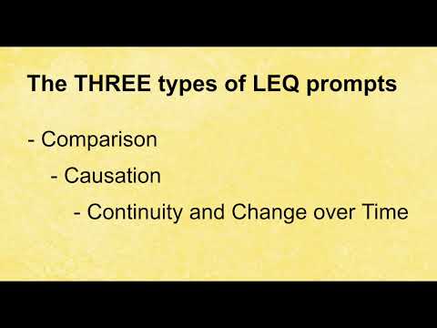 Mr. L - APUSH - LEQ overview