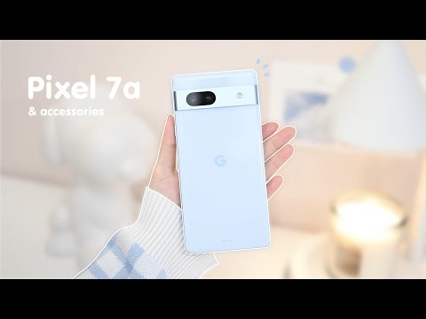 Google Pixel 7a Sky Blue Unboxing 🐋 aesthetic | pixel buds pro | accessories | S23Ultra | genshin